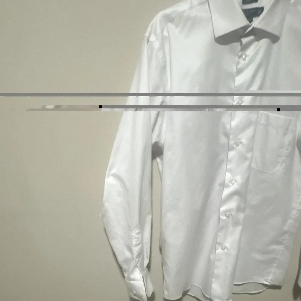 Pronto Uomo Non-Iron Solid White 100% Cotton Dress Shirt 16.5 34/35